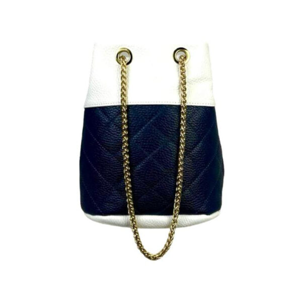 Bolso de Piel con Asas de Cadena Ajustables y Cierre de Botón para Mujer