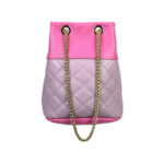 Bolso de Piel con Asas de Cadena Ajustables y Cierre de Botón para Mujer