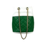 Bolso de Piel con Asas de Cadena Ajustables y Cierre de Botón para Mujer