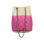 Bolso de Piel con Asas de Cadena Ajustables y Cierre de Botón para Mujer