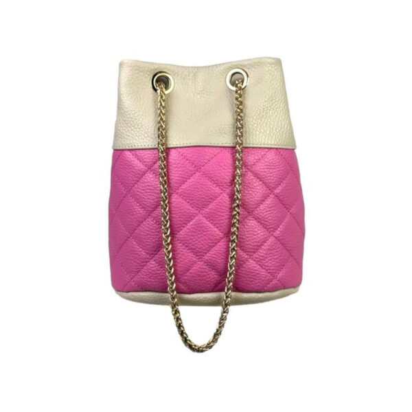 Bolso de Piel con Asas de Cadena Ajustables y Cierre de Botón para Mujer