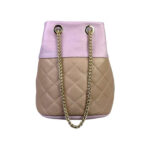 Bolso de Piel con Asas de Cadena Ajustables y Cierre de Botón para Mujer