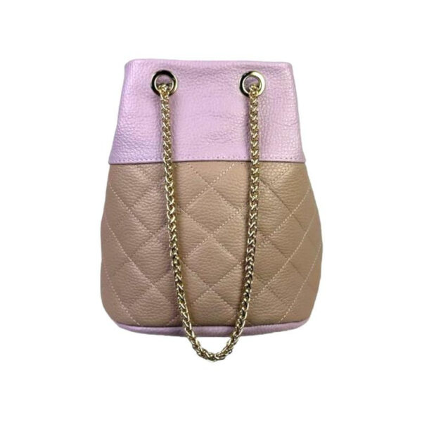 Bolso de Piel con Asas de Cadena Ajustables y Cierre de Botón para Mujer