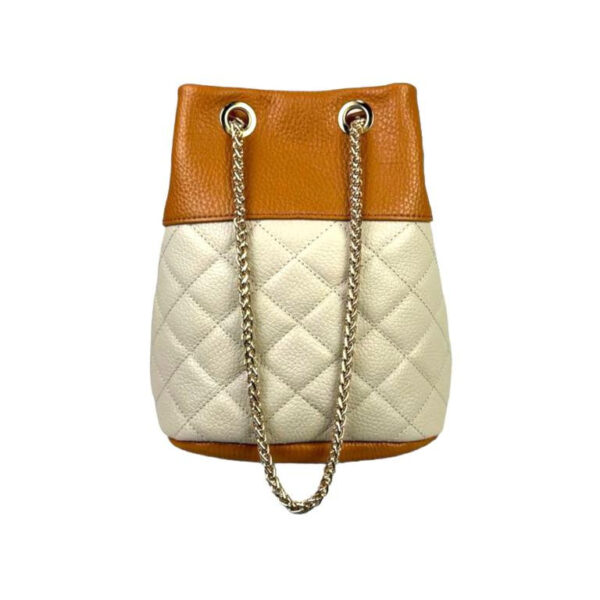 Bolso de Piel con Asas de Cadena Ajustables y Cierre de Botón para Mujer