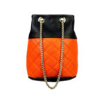 Bolso de Piel con Asas de Cadena Ajustables y Cierre de Botón para Mujer