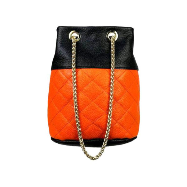 Bolso de Piel con Asas de Cadena Ajustables y Cierre de Botón para Mujer