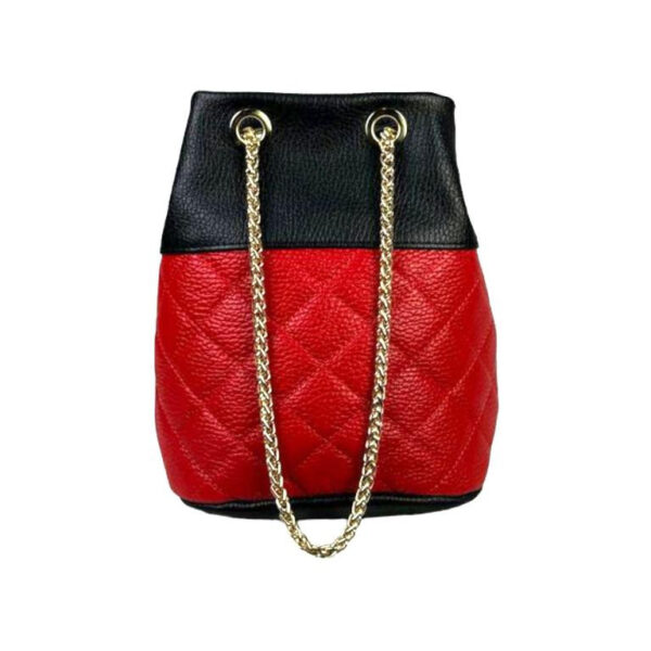 Bolso de Piel con Asas de Cadena Ajustables y Cierre de Botón para Mujer