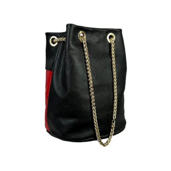 Bolso de Piel con Asas de Cadena Ajustables y Cierre de Botón para Mujer