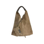 Amplio Bolso de Hombro de Piel de Serraje para Mujer con Monedero Extra