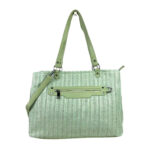 Amplio Bolso Shopper Sintético con Bolsillo Frontal y Asas Largas