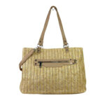 Amplio Bolso Shopper Sintético con Bolsillo Frontal y Asas Largas