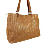 Amplio Bolso Shopper Sintético con Bolsillo Frontal y Asas Largas