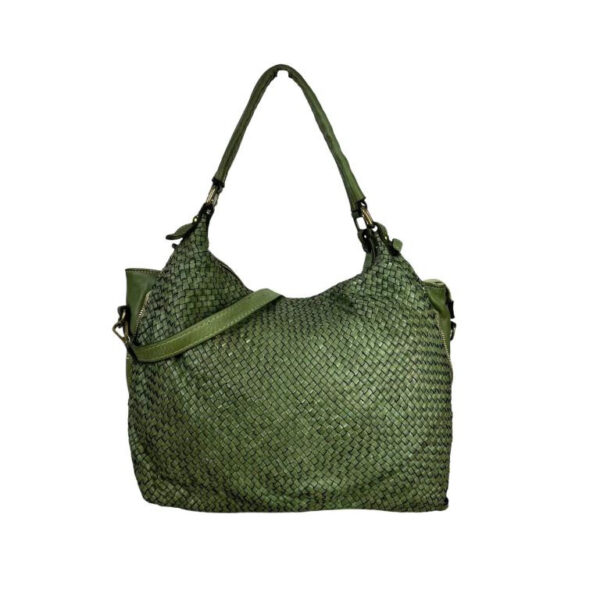 Bolso de Hombro Vintage Piel Lavado para Mujer con Gran Capacidad
