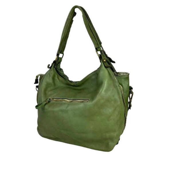 Bolso de Hombro Vintage Piel Lavado para Mujer con Gran Capacidad
