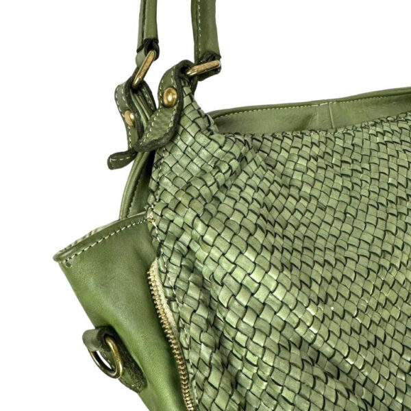 Bolso de Hombro Vintage Piel Lavado para Mujer con Gran Capacidad