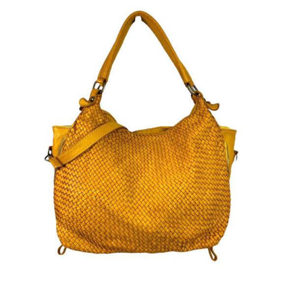 Bolso de Hombro Vintage Piel Lavado para Mujer con Gran Capacidad