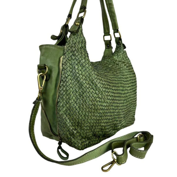 Bolso de Hombro Vintage Piel Lavado para Mujer con Gran Capacidad