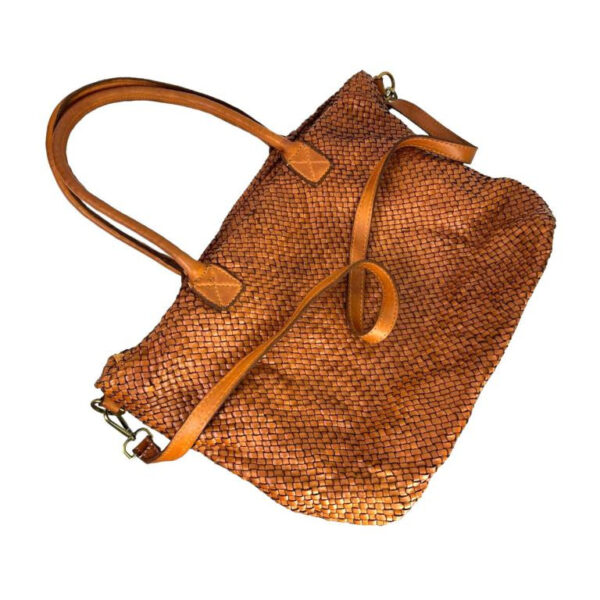 Bolso Shopper Mujer Estilo Vintage de Piel Lavado y Gran Capacidad