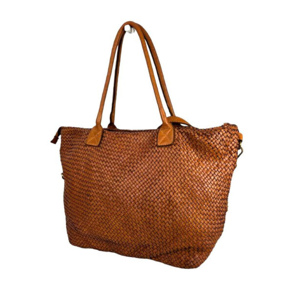 Bolso Shopper Mujer Estilo Vintage de Piel Lavado y Gran Capacidad