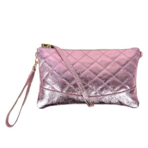 Bolso de Mano de Piel para Mujer con Efecto Brillante y Solapa Magnética