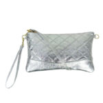 Bolso de Mano de Piel para Mujer con Efecto Brillante y Solapa Magnética