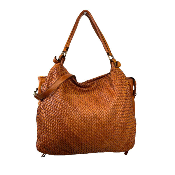 Bolso de Hombro Vintage Piel Lavado para Mujer con Gran Capacidad