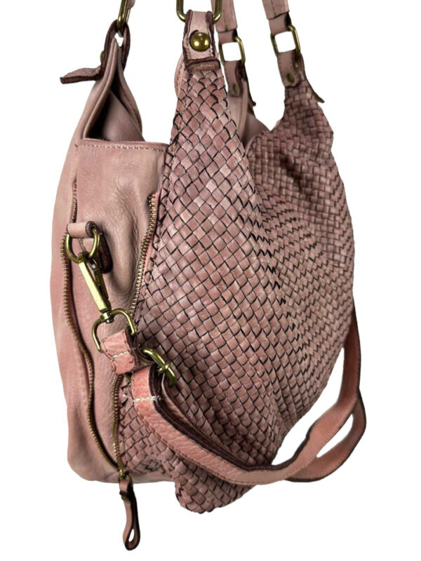 Bolso de Hombro Vintage Piel Lavado para Mujer con Gran Capacidad