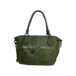 Amplio Bolso Vintage Mujer de Piel Lavado con Bolsillos Frontales - Imagen 6