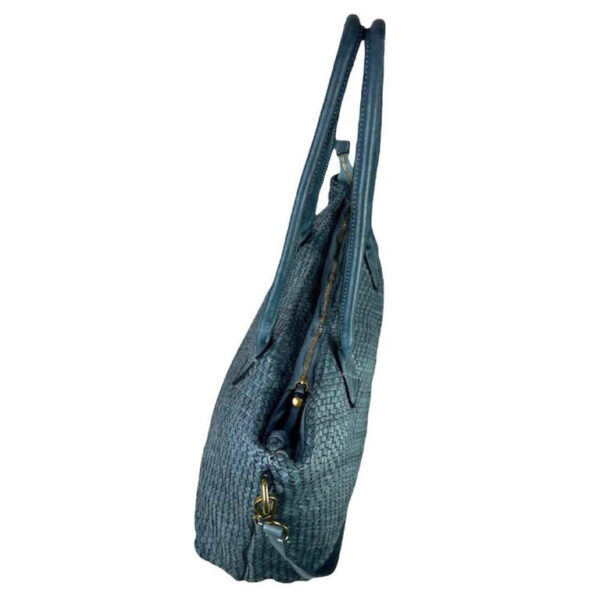 Bolso Shopper trenzado Vintage Piel Lavado para mujer