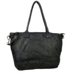 Bolso Shopper trenzado Vintage Piel Lavado para mujer