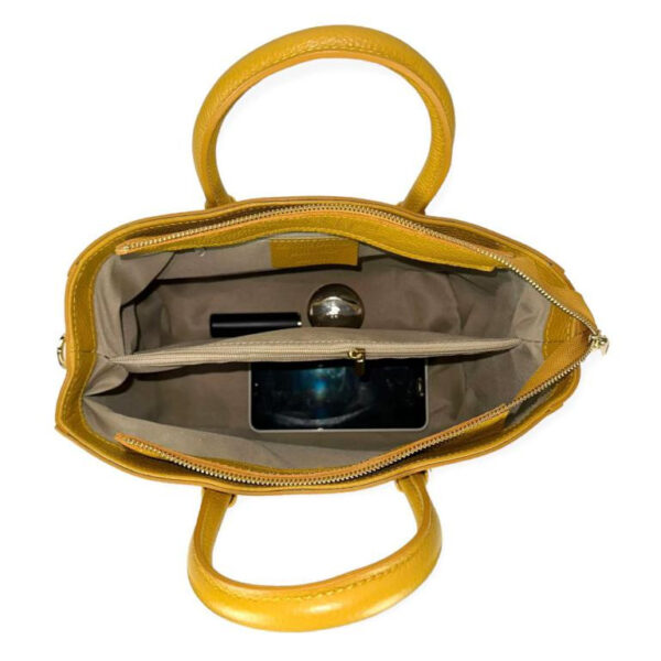 Amplio Bolso Tote de Piel Italiana para Mujer con Bolsillos Interiores