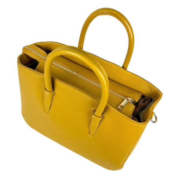 Amplio Bolso Tote de Piel Italiana para Mujer con Bolsillos Interiores