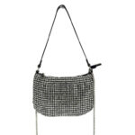 Bolsito de Fiesta Sintético para Mujer con Efecto Brillo y Cierre de Cremallera