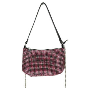 Bolsito de Fiesta Sintético para Mujer con Efecto Brillo y Cierre de Cremallera