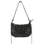 Bolsito de Fiesta Sintético para Mujer con Efecto Brillo y Cierre de Cremallera