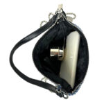 Bolsito de Fiesta Sintético para Mujer con Efecto Brillo y Cierre de Cremallera