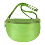 Amplia Riñonera de Piel Italiana para Mujer con Compartimento Interior