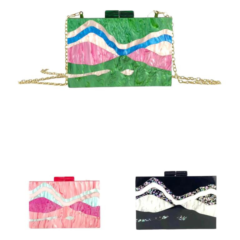 Bolso de Fiesta Acrílico Nacar de Mujer con Gran Calidad