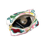 Neceser Artesanal Compacto de Algodón Bordado a Mano para Mujer