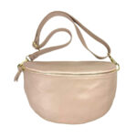 Amplia Riñonera de Piel Italiana para Mujer con Compartimento Interior