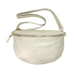 Amplia Riñonera de Piel Italiana para Mujer con Compartimento Interior