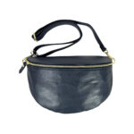 Amplia Riñonera de Piel Italiana para Mujer con Compartimento Interior