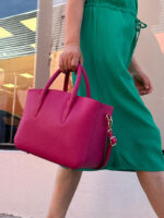 Amplio Bolso Tote de Piel Italiana para Mujer con Bolsillos Interiores