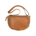 Amplia Riñonera de Piel Italiana para Mujer con Compartimento Interior