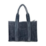 Bolso Shopper Piel de Serraje para Mujer con Bolsitos Interiores y Cremallera