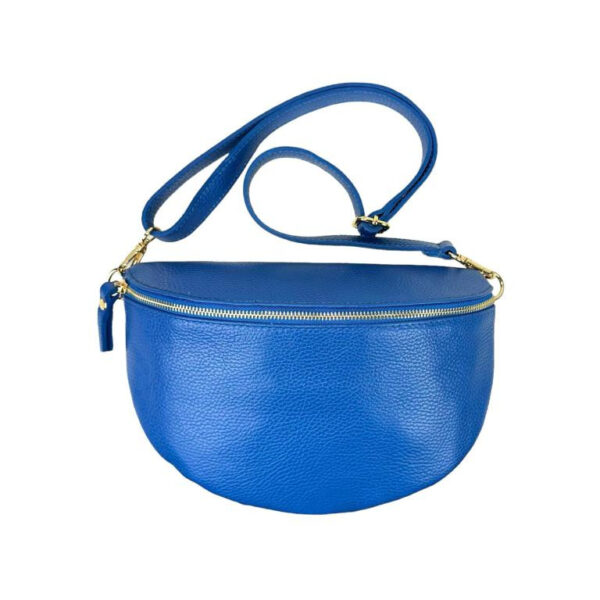 Amplia Riñonera de Piel Italiana para Mujer con Compartimento Interior