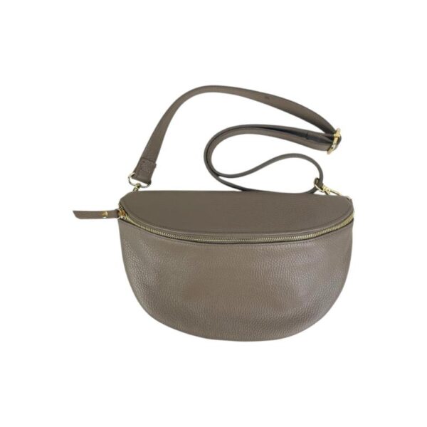 Amplia Riñonera de Piel Italiana para Mujer con Compartimento Interior - Imagen 10