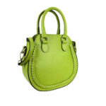 Bolso de Mano de Piel con Asas Cortas y Bolsillo Trasero para Mujer