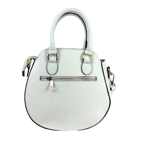 Bolso de Mano de Piel con Asas Cortas y Bolsillo Trasero para Mujer