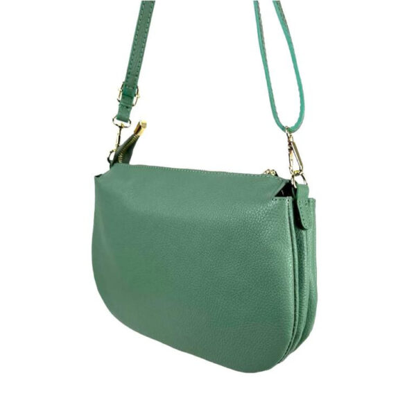 Bolso Bandolera de Piel con 3 Compartimentos Interiores para Mujer